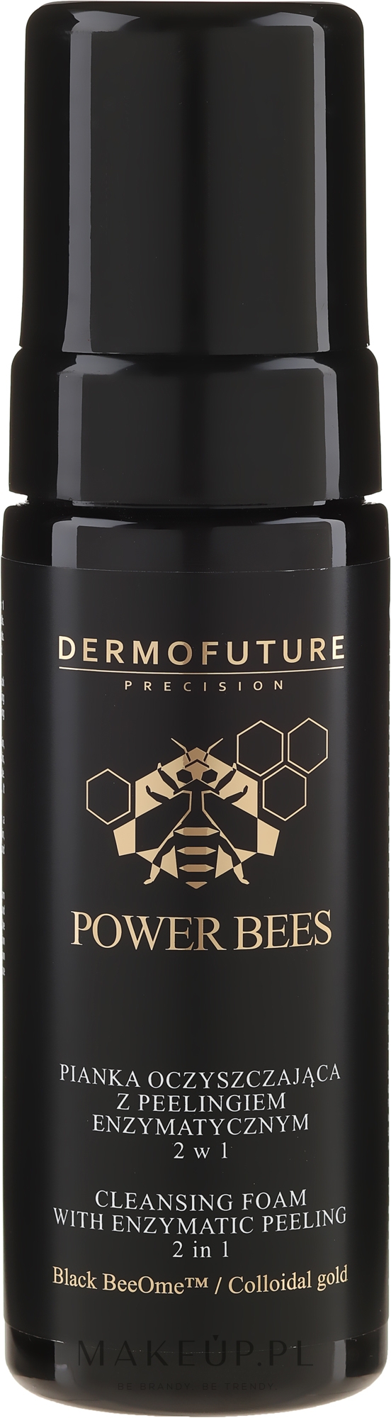 Oczyszczająca pianka z peelingiem enzymatycznym 2 w 1 do twarzy - DermoFuture Power Bees — Zdjęcie 150 ml