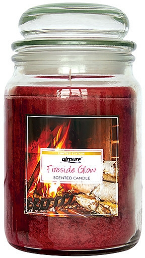 Świeca zapachowa w słoiku - Airpure Jar Scented Candle Fireside Glow — Zdjęcie N1