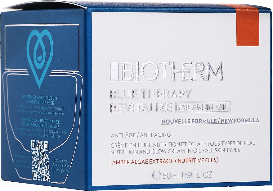 Przeciwzmarszczkowy olejek w kremie do twarzy na dzień - Biotherm Blue Therapy Revitalize Cream-In-Oil — Zdjęcie N2