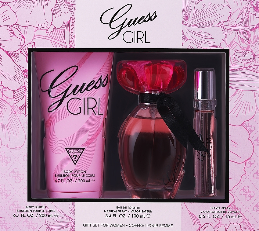 Guess Girl - Zestaw (edt/100 ml + b/lot/200 ml + edt/15 ml) — Zdjęcie N1