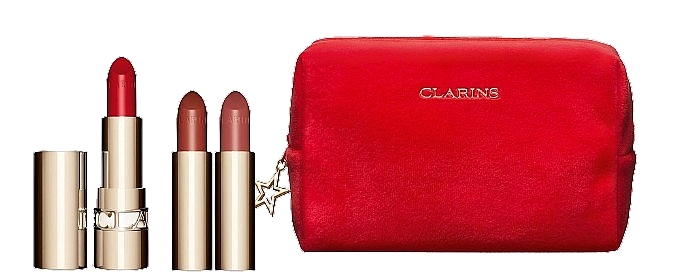 Zestaw - Clarins Joli Rouge Collection (lipstick/3,5g + refill/2x3,5g + bag/1pc) — Zdjęcie N1