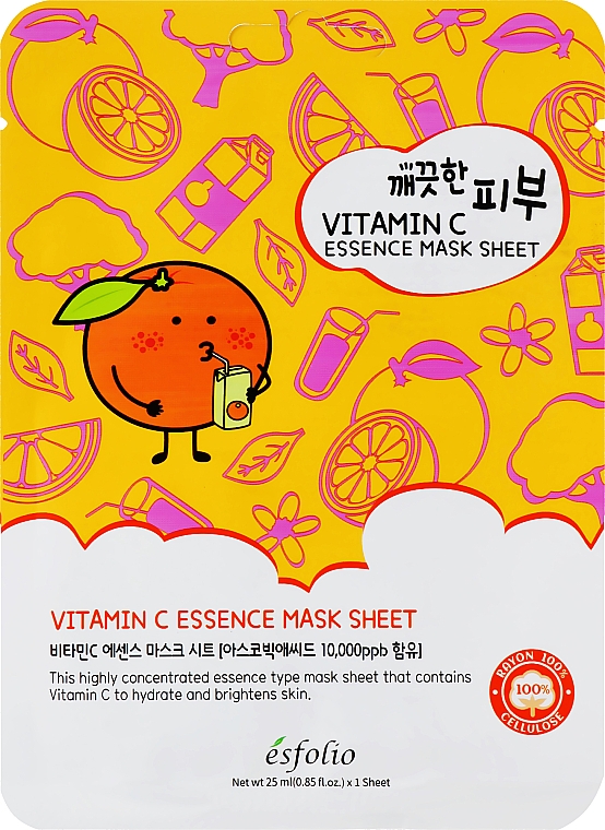Maska do twarzy w płachcie z witaminą C - Esfolio Pure Skin Vitamin C Essence Mask Sheet — Zdjęcie N1