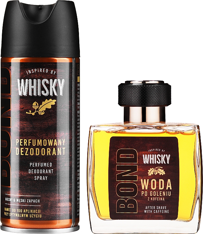 Zestaw - Bond Elegancki Zapach Tytoń Whisky Cedr (aftershave/100 ml + deo/150 ml) — Zdjęcie N2