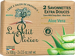 Bardzo delikatne mydło w kostce z ekstraktem z aloesu - Le Petit Olivier Aloe Vera — Zdjęcie N2