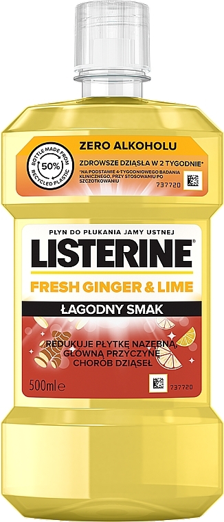 Płyn do płukania jamy ustnej Imbir i limonka - Listerine Fresh Ginger & Lime Mild Taste — Zdjęcie N1