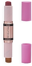 Kup Róż-rozświetlacz do twarzy 2 w 1 - Revolution Pro Duo Blush and Highlighter Stick