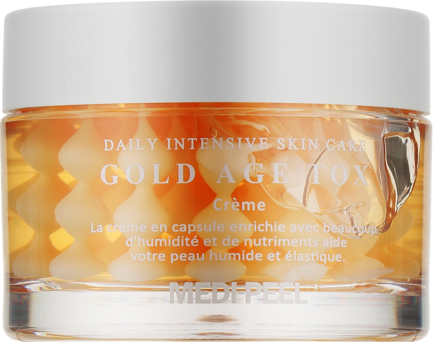Przeciwzmarszczkowy krem kapsułkowy z ekstraktem ze złotego jedwabnika - MEDIPEEL Gold Age Tox Cream — Zdjęcie N1