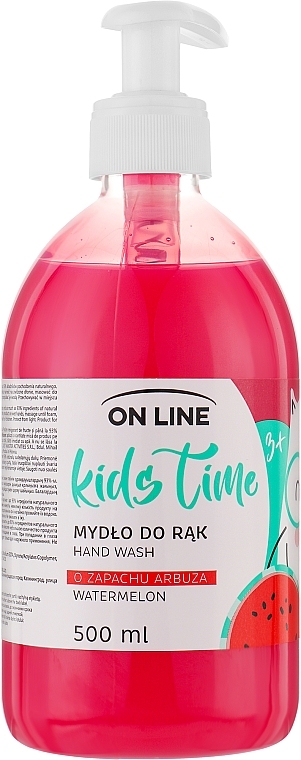 Mydło w płynie do rąk Arbuz - On Line Kids Time Hand Wash — Zdjęcie N1