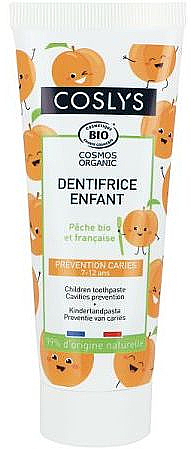 Pasta do zębów dla dzieci zapobiegająca próchnicy, brzoskwinia - Coslys Toothpaste Child Cavity Prevention Peach — Zdjęcie N1