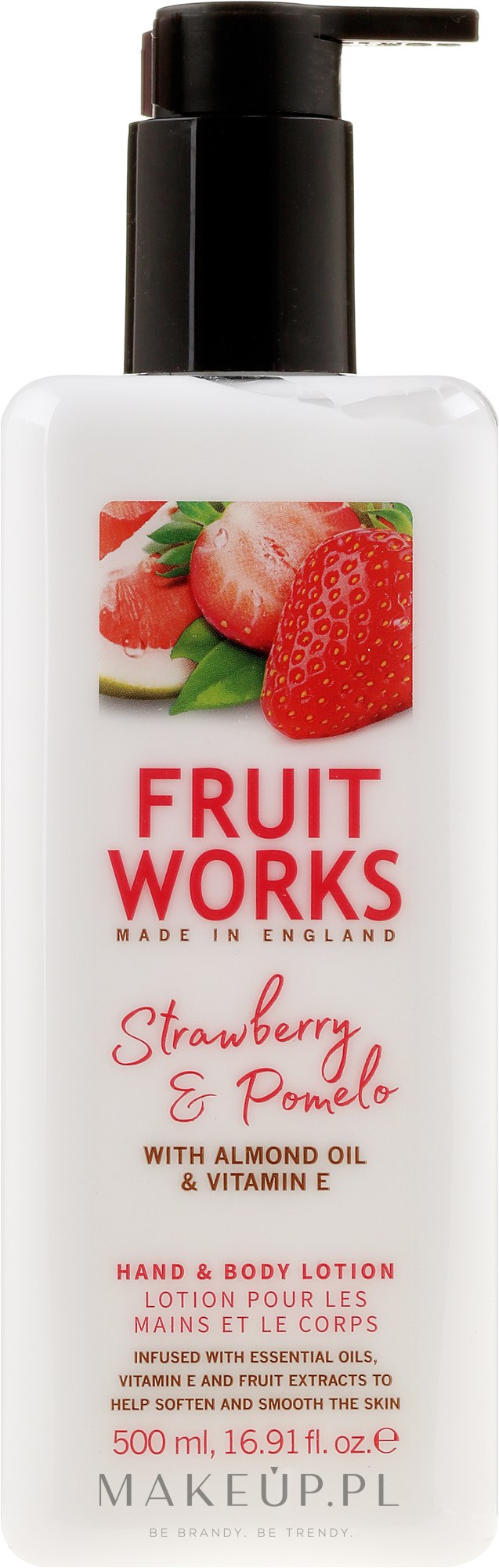 Balsam do rąk i ciała Truskawka i pomelo - Grace Cole Fruit Works Hand & Body Lotion Strawberry & Pomelo — Zdjęcie 500 ml