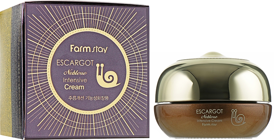 Krem do twarzy z ekstraktem ze ślimaka królewskiego - FarmStay Escargot Noblesse Intensive Cream