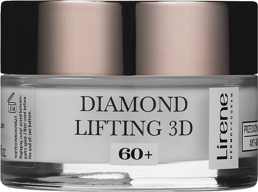 Krem ujędrniający przeciwzmarszczkowy - Lirene Diamentowy Lifting 3D Cream 60+ — Zdjęcie N1