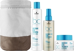 Kup Zestaw - Schwarzkopf Professional Bonacure Geschenkset Moisture Kick (shm/250ml + cond/200ml + mask/200ml + bag/1pc)