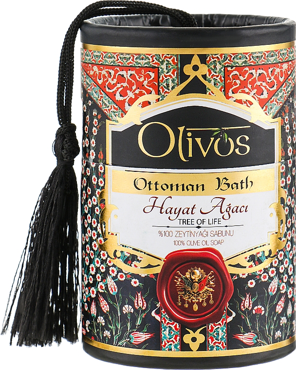 100% naturalne mydła oliwkowe w ozdobnej puszce Drzewo życia - Olivos Perfumes Ottaman Bath Tree Of Life (soap 2 x 100g)	 — Zdjęcie N1