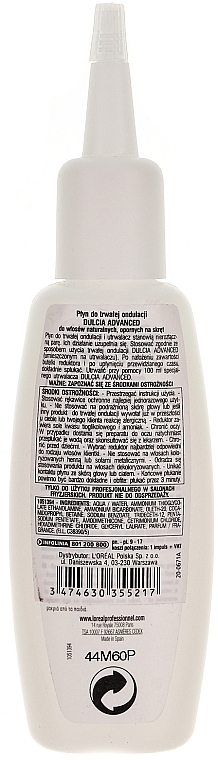 PRZECENA! Płyn do trwałej ondulacji włosów opornych na stylizację - L'Oreal Professionnel Dulcia Advanced Perm Lotion 0 * — Zdjęcie N3