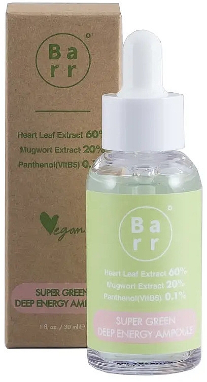 Łagodzące serum do twarzy - Barr Super Green Deep Energy Ampoule — Zdjęcie N2