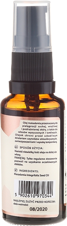 PRZECENA! Olej makadamia - Nature Queen Macadamia Oil * — Zdjęcie N2