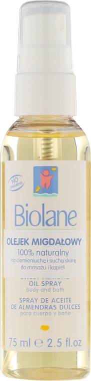 Olej ze słodkich migdałów w sprayu - Biolane Baby Huile dAmande Douce Spray — Zdjęcie N1