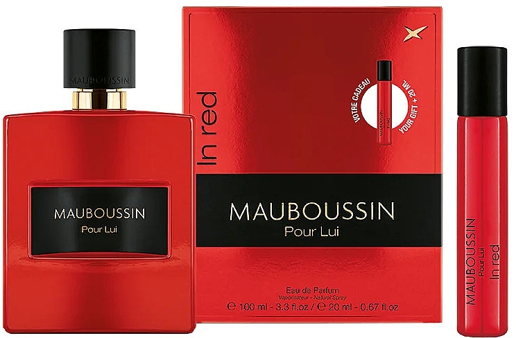 Mauboussin Pour Lui in Red - Zestaw (edp/100ml + edp/20ml) — Zdjęcie N1