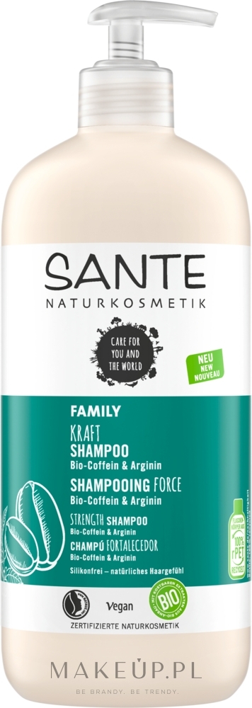 Szampon wzmacniający z kofeiną i argininą - Sante Kraft Shampoo Bio-Coffein & Arginin — Zdjęcie 500 ml