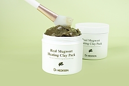 Rozgrzewająca maska z ekstraktem z piołunu - Dr.Hedison Real Mugwort Heating Clay Pack — Zdjęcie N2