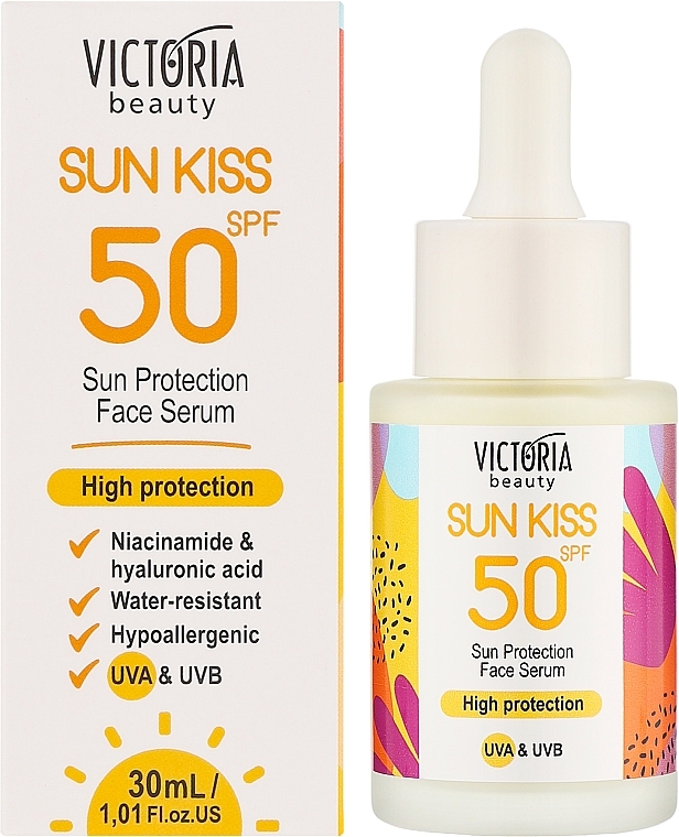 Serum chroniące przed słońcem do twarzy - Victoria Beauty Sun Kiss Sun Protection Face Serum SPF50 — Zdjęcie N2