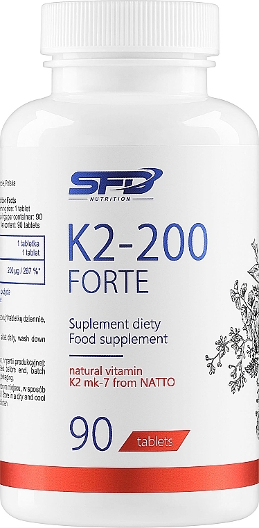 Dodatek do żywności K2-200 Forte - SFD Nutrition K2-200 Forte — Zdjęcie N1