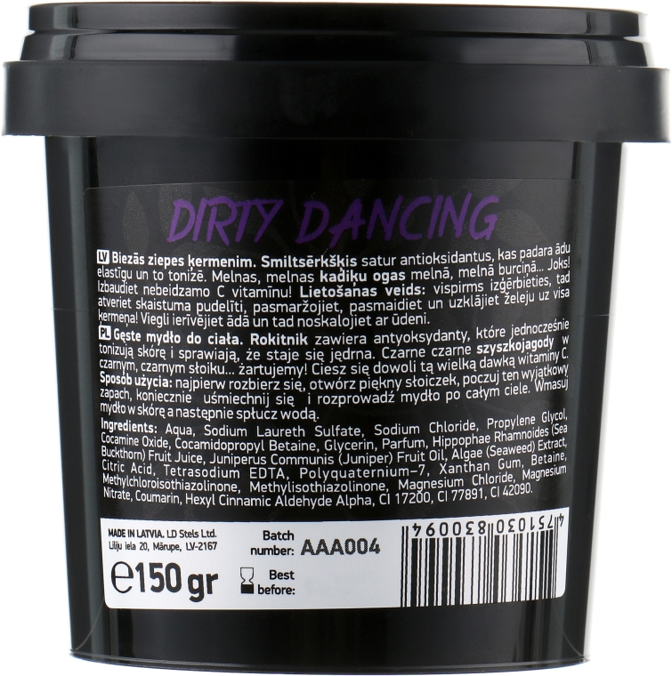 Gęste mydło do ciała z jałowcem i rokitnikiem - Beauty Jar Dirty Dancing Thick Body Soap — Zdjęcie N2