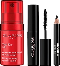 Zestaw - Clarins Multi-Intensive Total Eye Lift Set (eye/conc/15ml + mascara/3ml + eye/pencil/0.39g + bag) — Zdjęcie N2