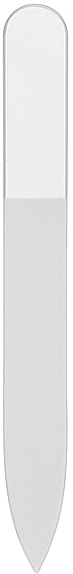 Pilnik do paznokci 135 mm, biały - Sincero Salon Glass Nail File Duplex, White — Zdjęcie N1