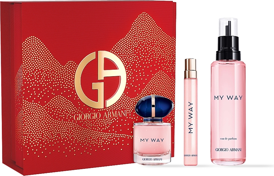 Giorgio Armani My Way - Zestaw (edp/100ml + edp/30ml + edp/mini/10ml) — Zdjęcie N1