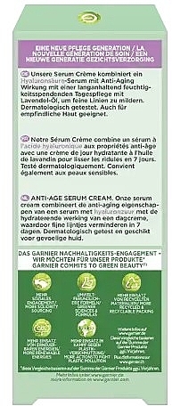 	Przeciwzmarszczkowe serum do twarzy z kwasem hialuronowym - Garnier Bio 2in1 Anti-Age Serum Cream With Hyaluronic Acid — Zdjęcie N5