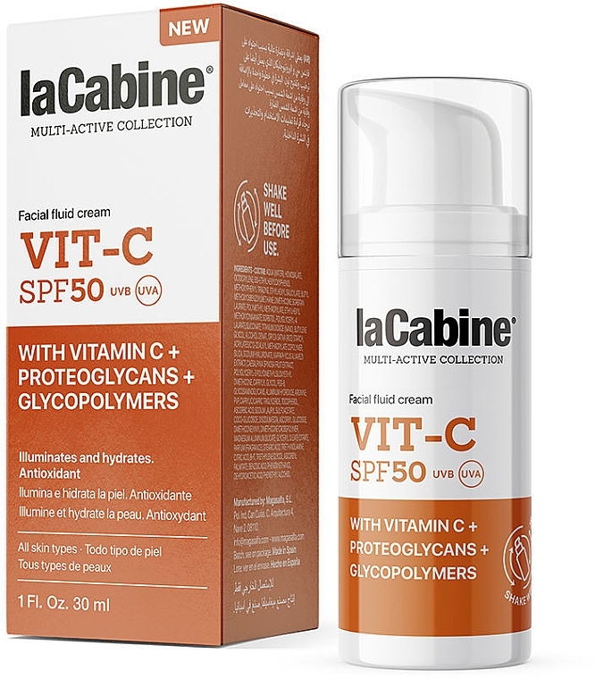 Kremowy fluid do twarzy - La Cabine VIT-C Facial Fluid Cream SPF50 — Zdjęcie N1