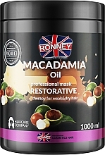 Wzmacniająca maska z olejem makadamia do włosów suchych i osłabionych - Ronney Professional Macadamia Oil Restorative Mask — Zdjęcie N2