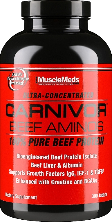 Kompleks aminokwasów, tabletki - MuscleMeds Carnivor Beef Aminos — Zdjęcie N1