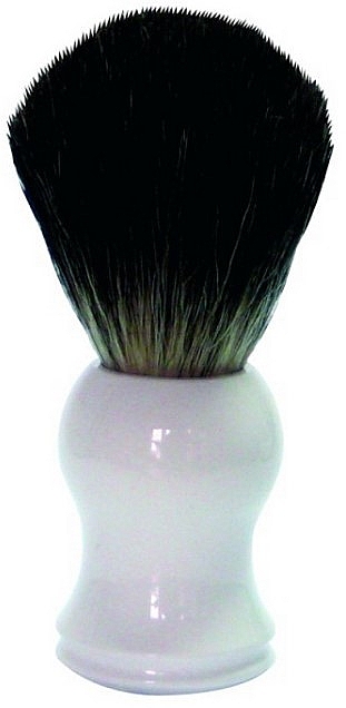 Pędzel do golenia, plastikowy, biały - Golddachs Shaving Brush Pure Badger Plastic White — Zdjęcie N1