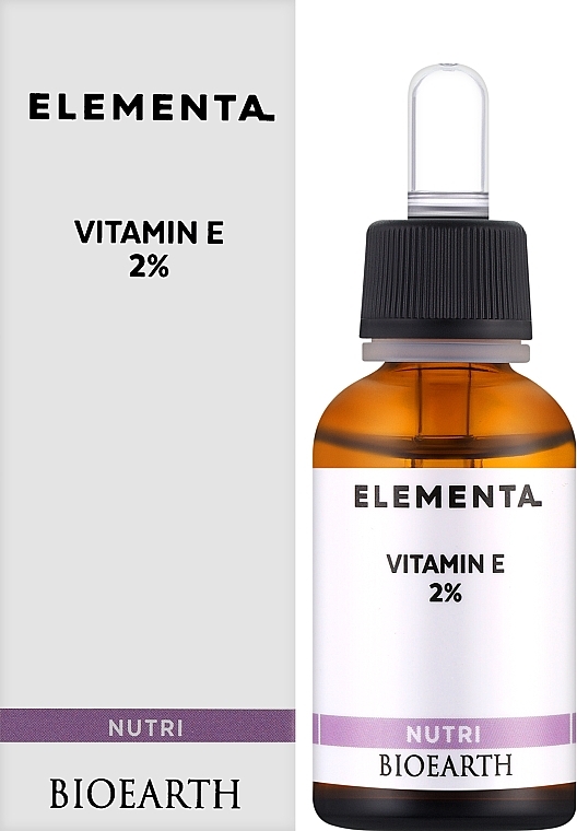 Serum do twarzy z witaminą E 2% - Bioearth Elementa Nutri Vitamin E 2% — Zdjęcie N2