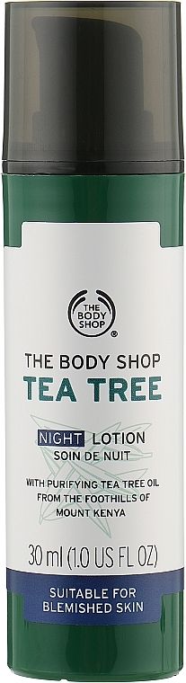 Balsam na noc do cery z niedoskonałościami - The Body Shop Tea Tree Blemish Fade Night Lotion — Zdjęcie N1