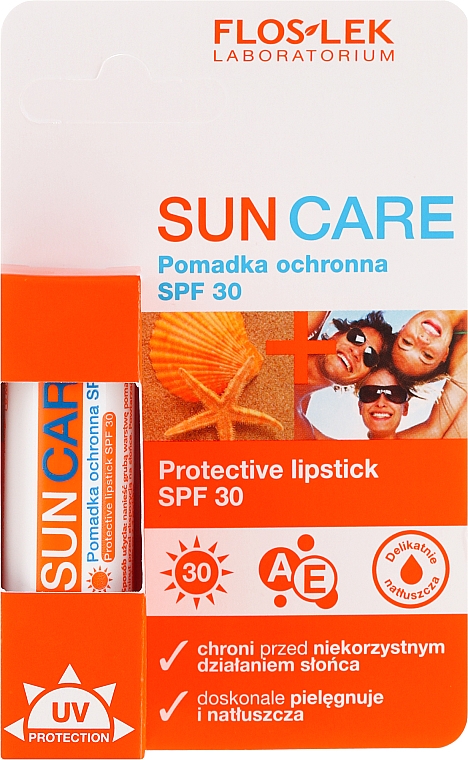 Pomadka ochronna do ust z filtrami UV SPF 30 - Floslek Sun Care — Zdjęcie N1