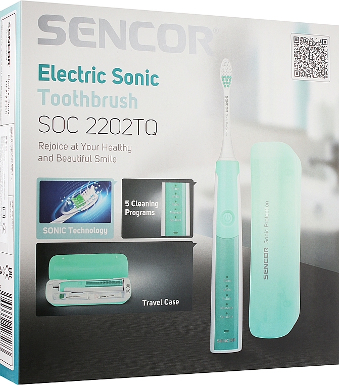 Elektryczna szczoteczka do zębów, niebieska, SOC 2202TQ - Sencor — Zdjęcie N4