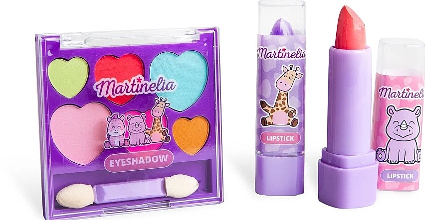 PRZECENA! Zestaw do makijażu - Martinelia My Best Friend Makeup Set (lip/stick/2 pcs + eye/shadow/1 pcs) * — Zdjęcie N1