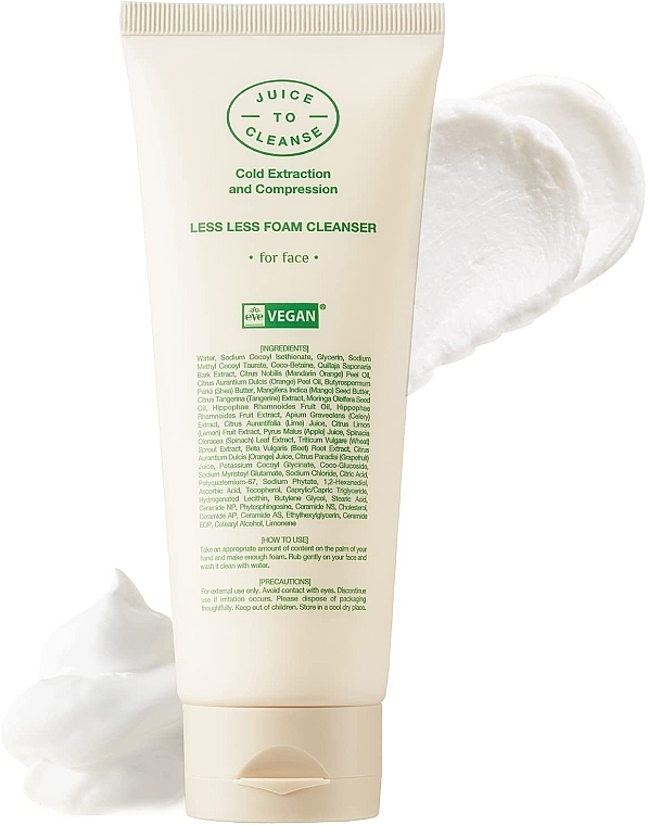 Pianka do mycia twarzy - Juice To Cleanse Less Less Foam Cleanser — Zdjęcie N1