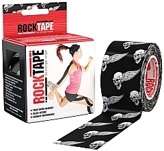 Taśma Kinesio Czarna Czaszka - RockTape Design — Zdjęcie N4