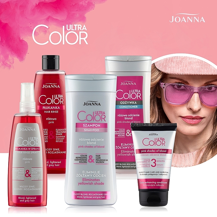 Różowa płukanka do włosów - Joanna Ultra Color System — Zdjęcie N6