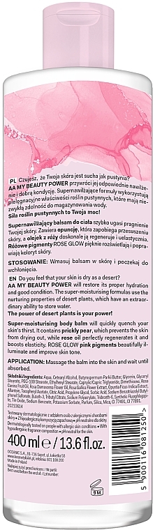 Supernawilżający balsam do ciała Opuncja i olej z róży - AA My Beauty Power Super Moisturizing Body Balm — Zdjęcie N2