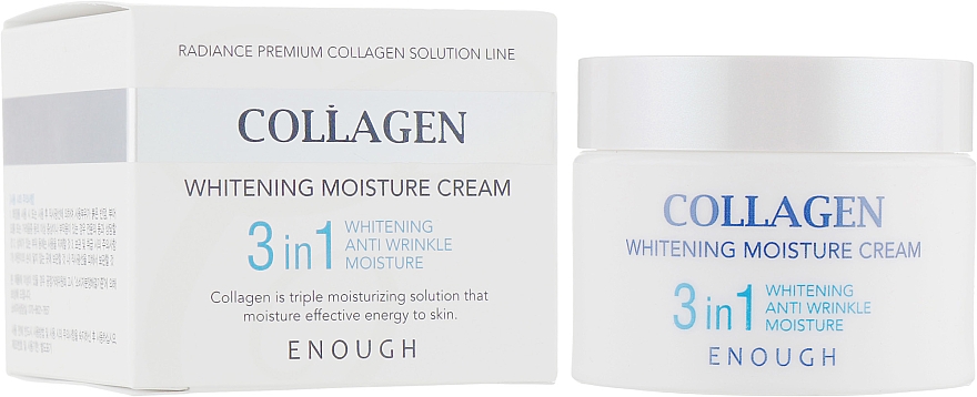 Nawilżający krem do twarzy z kolagenem 3 w 1 - Enough Collagen Whitening Moisture Cream 3 in 1 — Zdjęcie N1