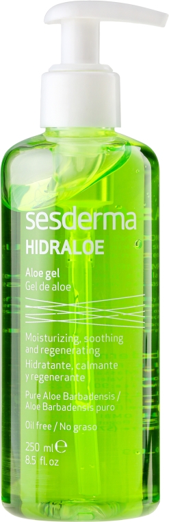 Nawilżająco-kojący regenerujący żel aloesowy do twarzy i ciała - SesDerma Laboratories Hidraloe Aloe Gel — Zdjęcie N2