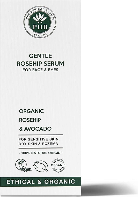Serum do suchej i wrażliwej skóry twarzy i oczu - PHB Ethical Beauty Gentle Rosehip Face & Eye Serum — Zdjęcie N1