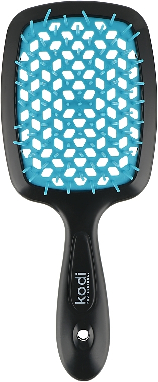 Szczotka do włosów, czarna z niebieskimi zębami - Kodi Professional Soft Touch Hairbrush — Zdjęcie N1