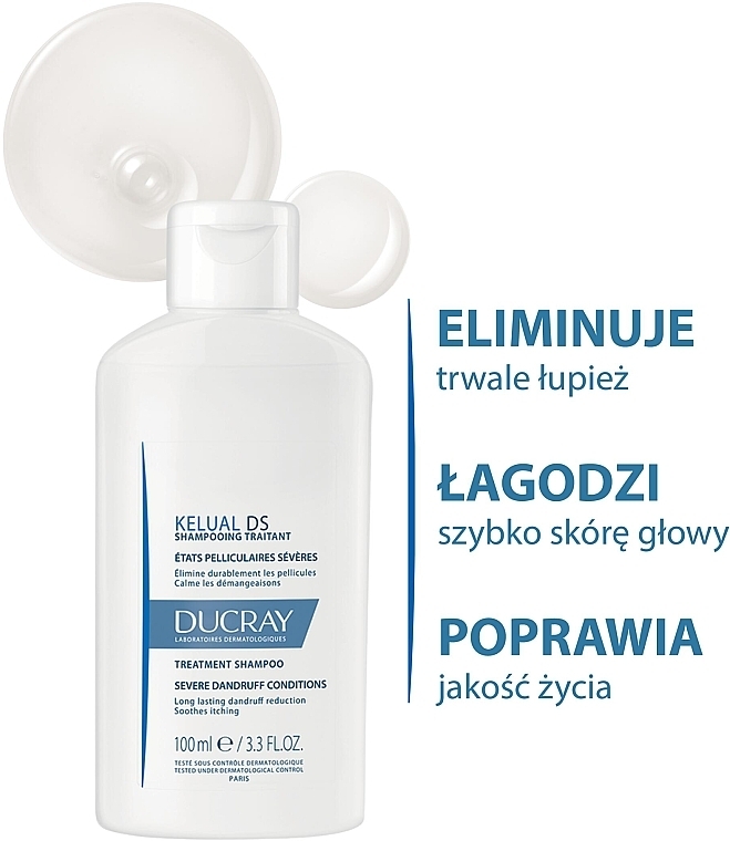 Szampon do postępowania w ciężkich stanach łupieżowych przeciwłupieżowych - Ducray Kelual Ds Shampoo — Zdjęcie N5